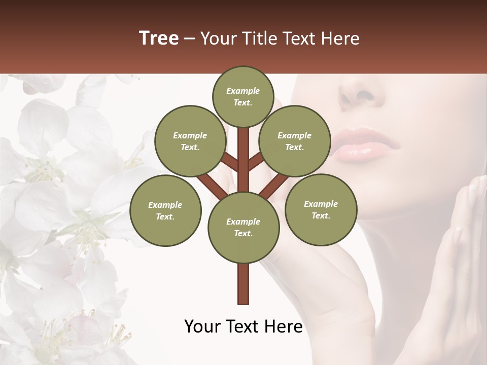 A Woman Holding Her Hands Up To Her Face PowerPoint Template