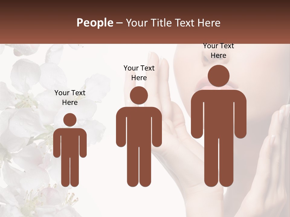 A Woman Holding Her Hands Up To Her Face PowerPoint Template