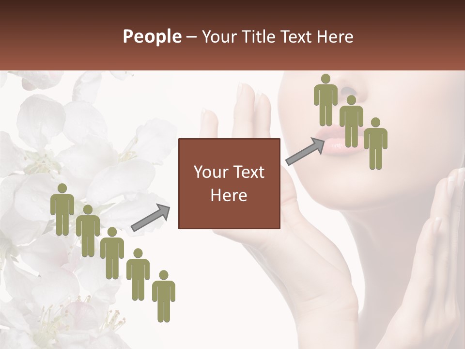 A Woman Holding Her Hands Up To Her Face PowerPoint Template