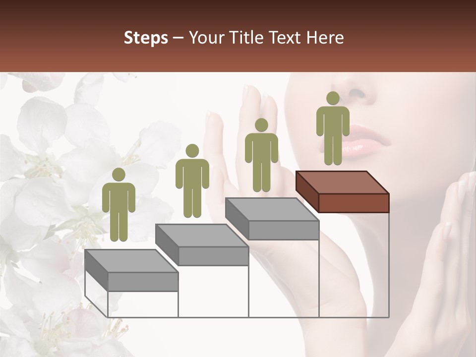 A Woman Holding Her Hands Up To Her Face PowerPoint Template