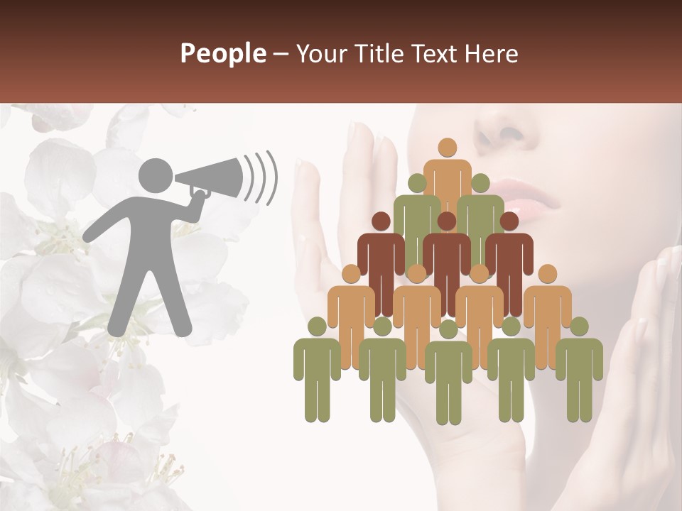 A Woman Holding Her Hands Up To Her Face PowerPoint Template