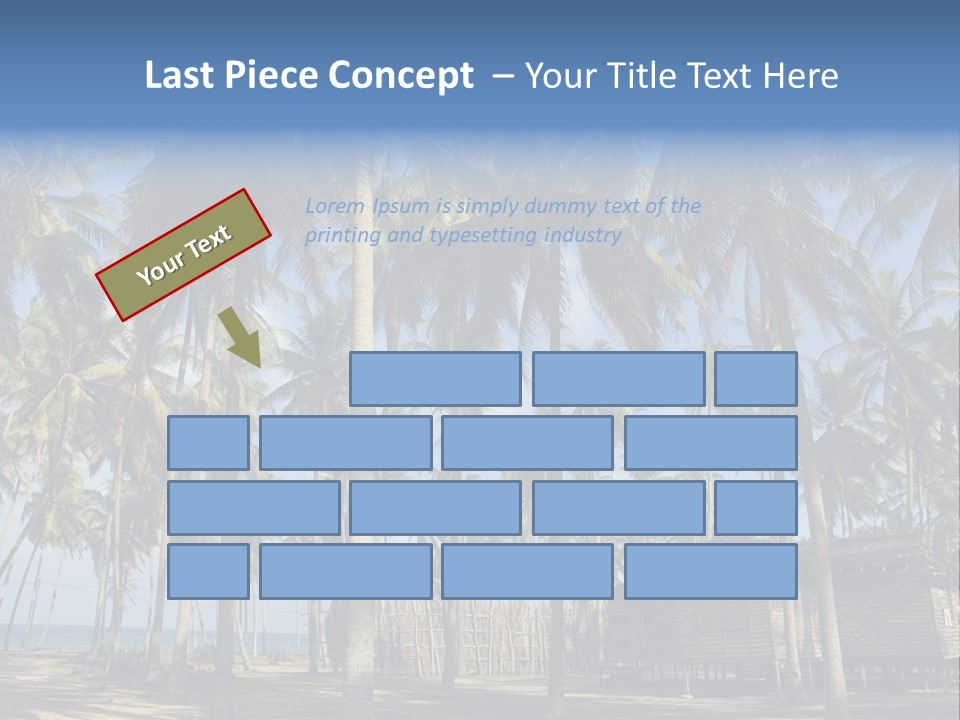 A Powerpoint Presentation With Palm Trees In The Background PowerPoint Template