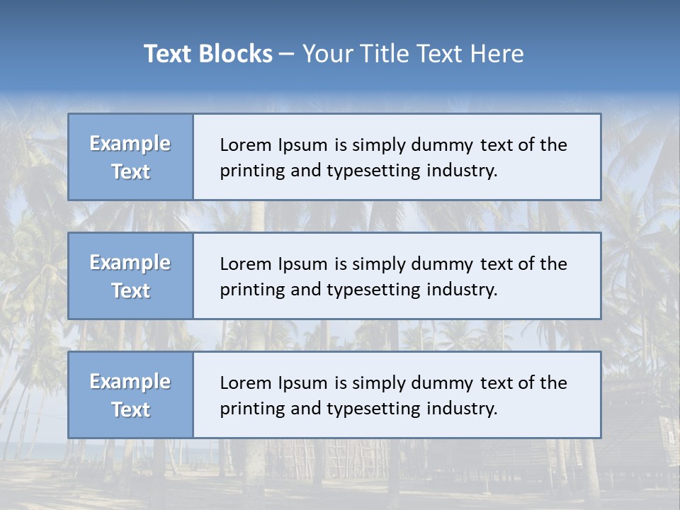 A Powerpoint Presentation With Palm Trees In The Background PowerPoint Template