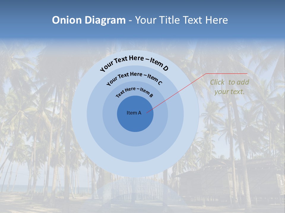 A Powerpoint Presentation With Palm Trees In The Background PowerPoint Template