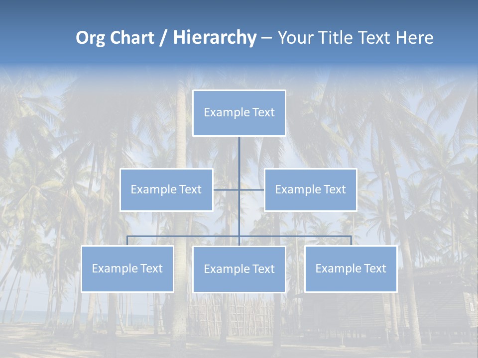 A Powerpoint Presentation With Palm Trees In The Background PowerPoint Template