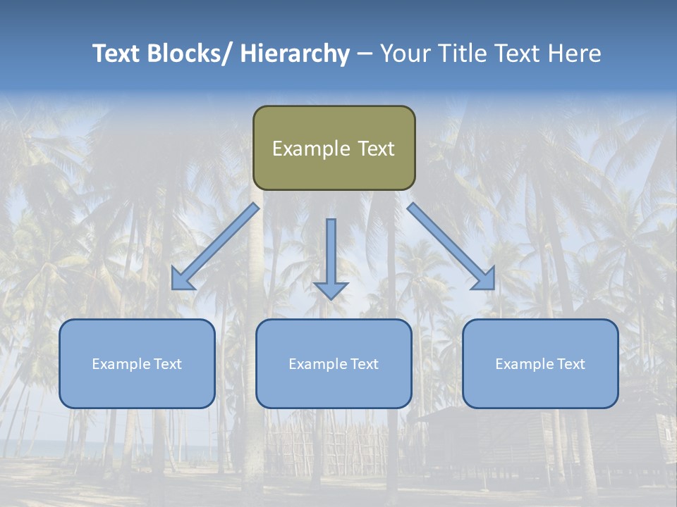 A Powerpoint Presentation With Palm Trees In The Background PowerPoint Template