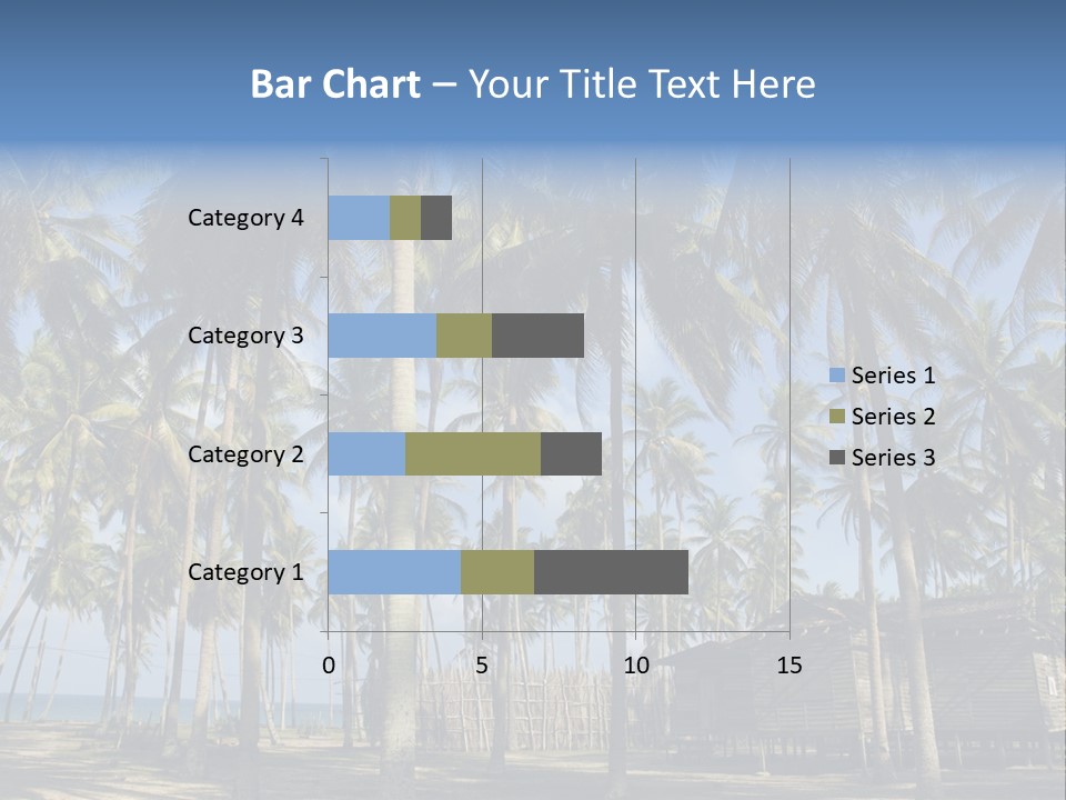 A Powerpoint Presentation With Palm Trees In The Background PowerPoint Template