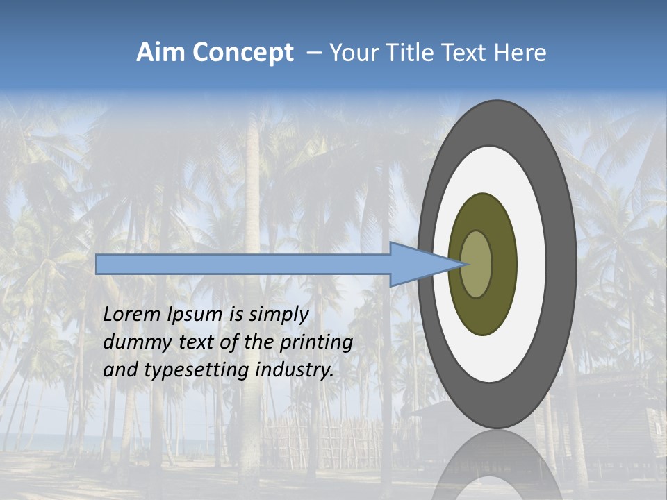 A Powerpoint Presentation With Palm Trees In The Background PowerPoint Template