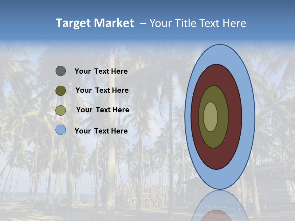 A Powerpoint Presentation With Palm Trees In The Background PowerPoint Template