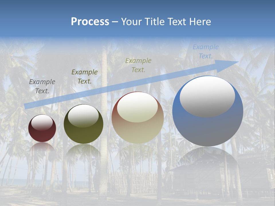 A Powerpoint Presentation With Palm Trees In The Background PowerPoint Template