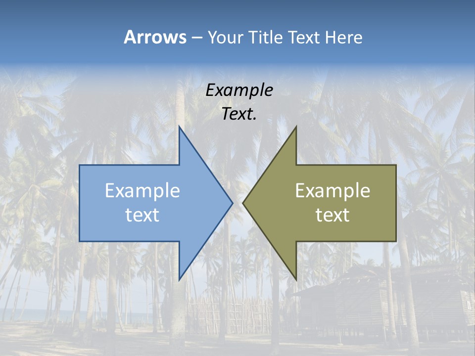 A Powerpoint Presentation With Palm Trees In The Background PowerPoint Template