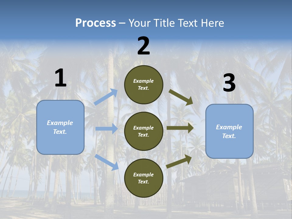 A Powerpoint Presentation With Palm Trees In The Background PowerPoint Template