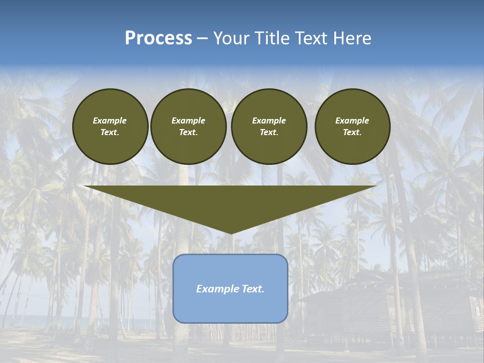 A Powerpoint Presentation With Palm Trees In The Background PowerPoint Template