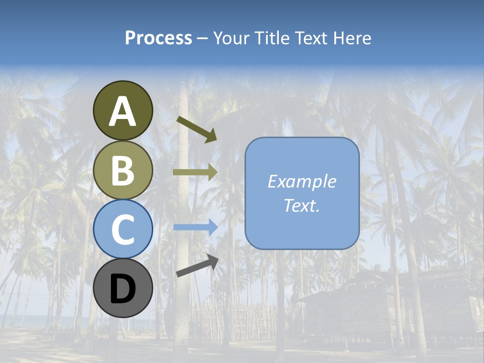 A Powerpoint Presentation With Palm Trees In The Background PowerPoint Template