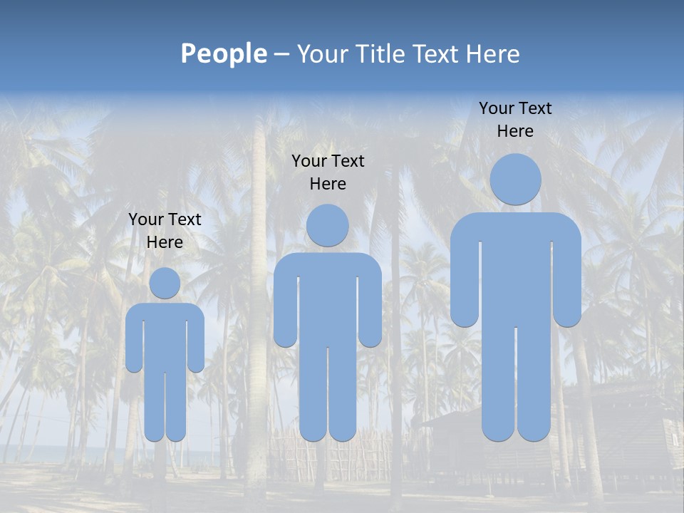 A Powerpoint Presentation With Palm Trees In The Background PowerPoint Template