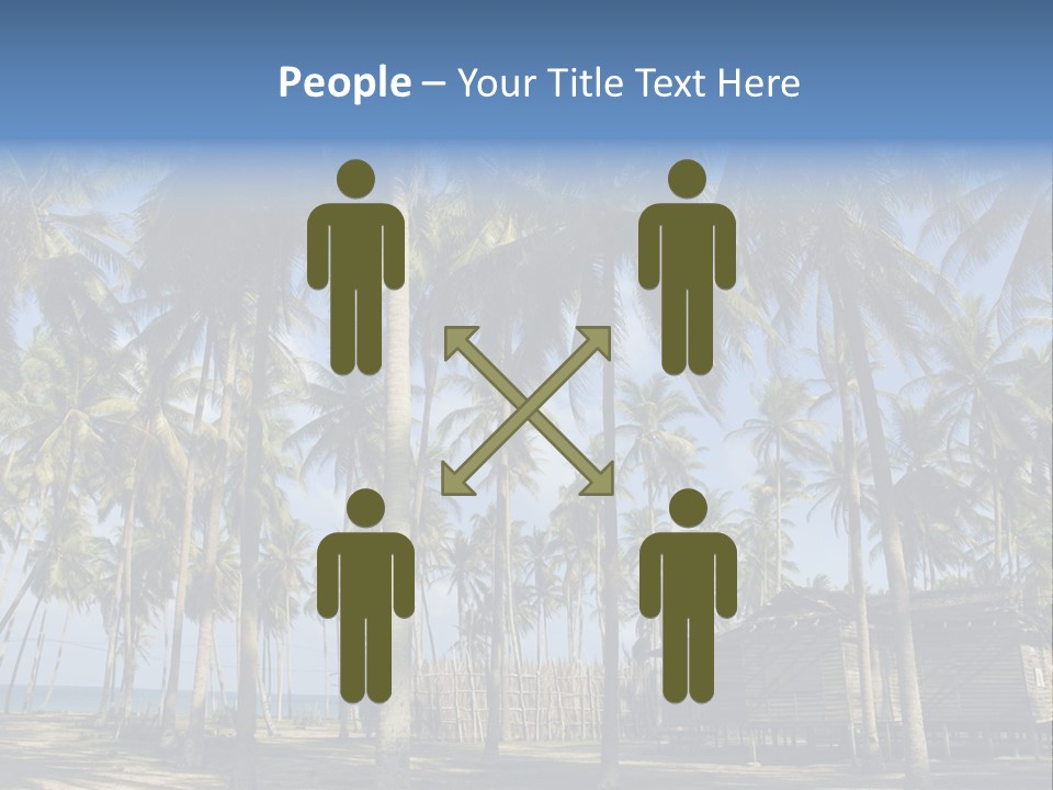 A Powerpoint Presentation With Palm Trees In The Background PowerPoint Template