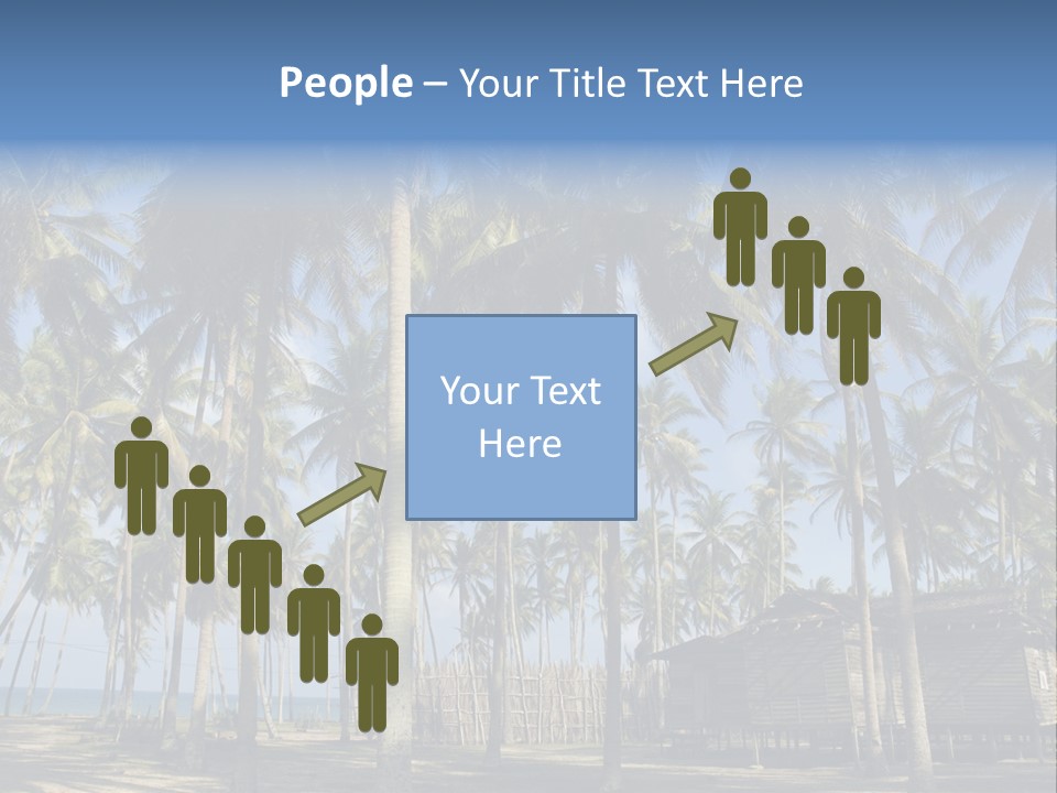A Powerpoint Presentation With Palm Trees In The Background PowerPoint Template