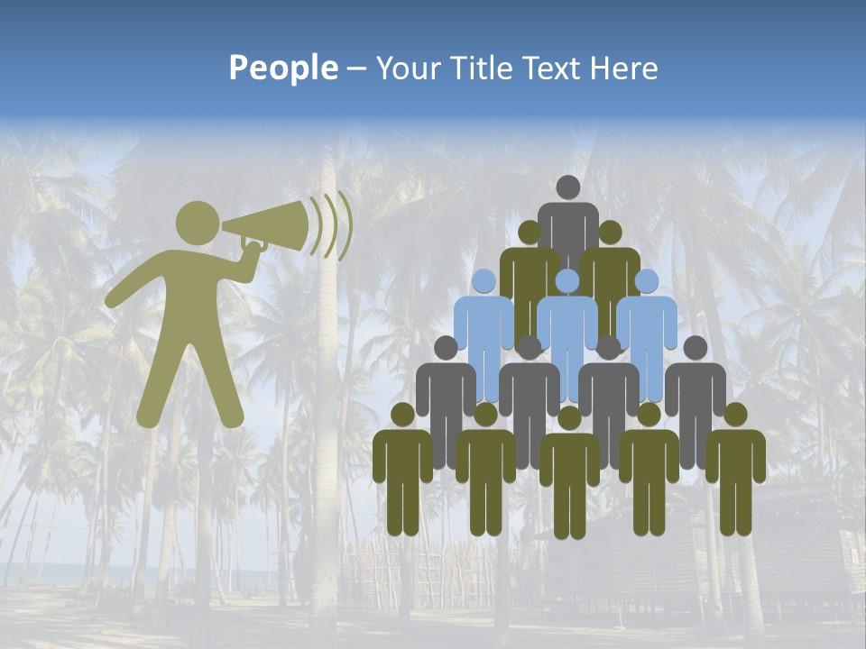 A Powerpoint Presentation With Palm Trees In The Background PowerPoint Template