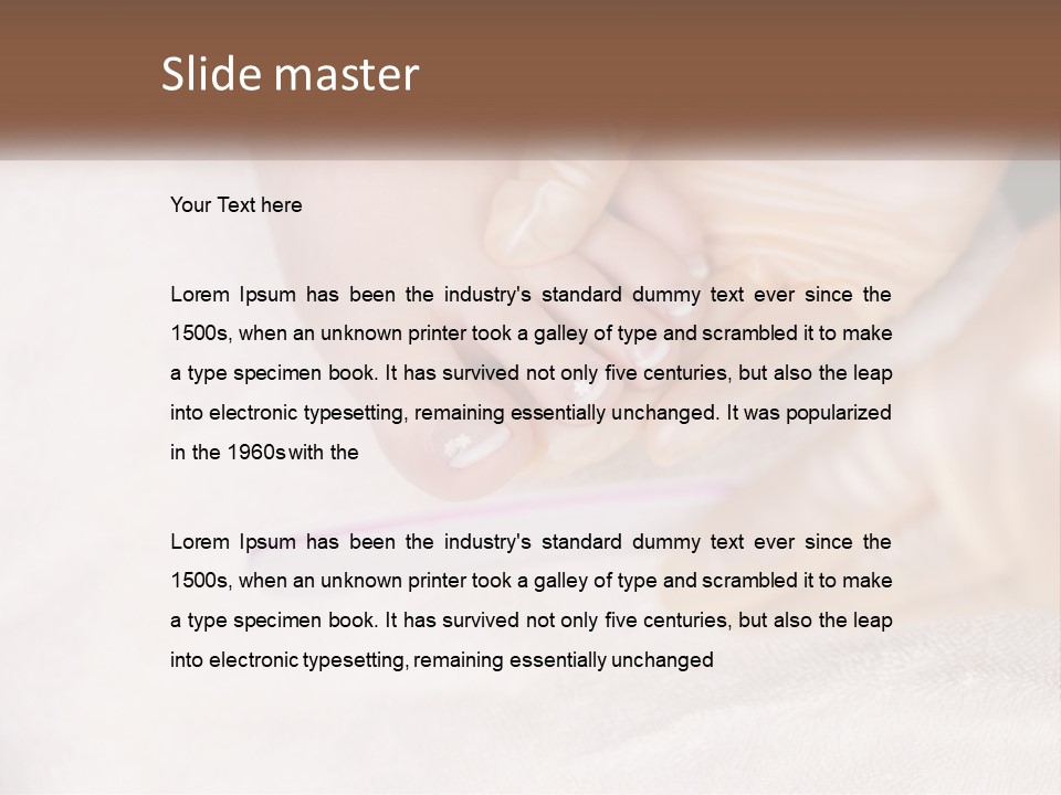 A Manicure Being Applied To A Woman's Foot PowerPoint Template