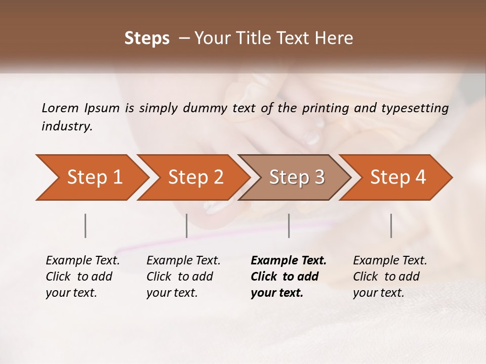 A Manicure Being Applied To A Woman's Foot PowerPoint Template