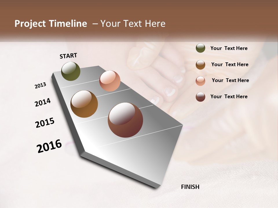 A Manicure Being Applied To A Woman's Foot PowerPoint Template