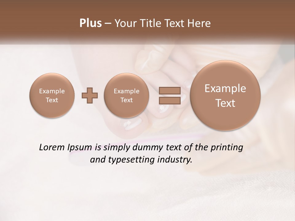 A Manicure Being Applied To A Woman's Foot PowerPoint Template