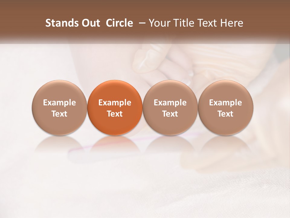 A Manicure Being Applied To A Woman's Foot PowerPoint Template