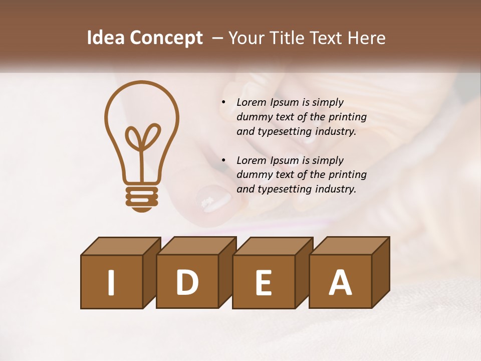 A Manicure Being Applied To A Woman's Foot PowerPoint Template