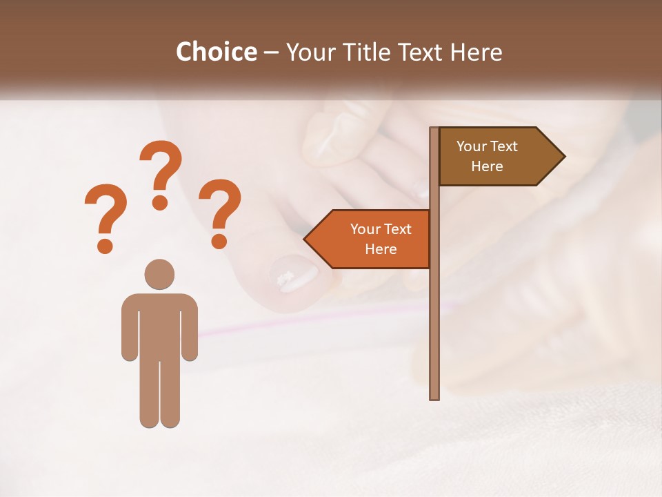 A Manicure Being Applied To A Woman's Foot PowerPoint Template