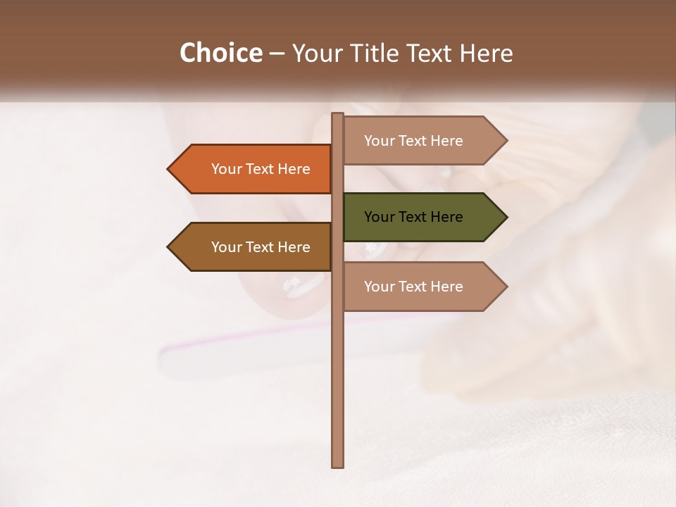 A Manicure Being Applied To A Woman's Foot PowerPoint Template