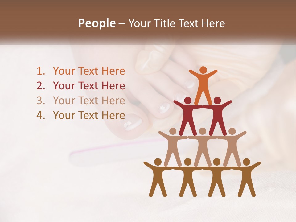 A Manicure Being Applied To A Woman's Foot PowerPoint Template