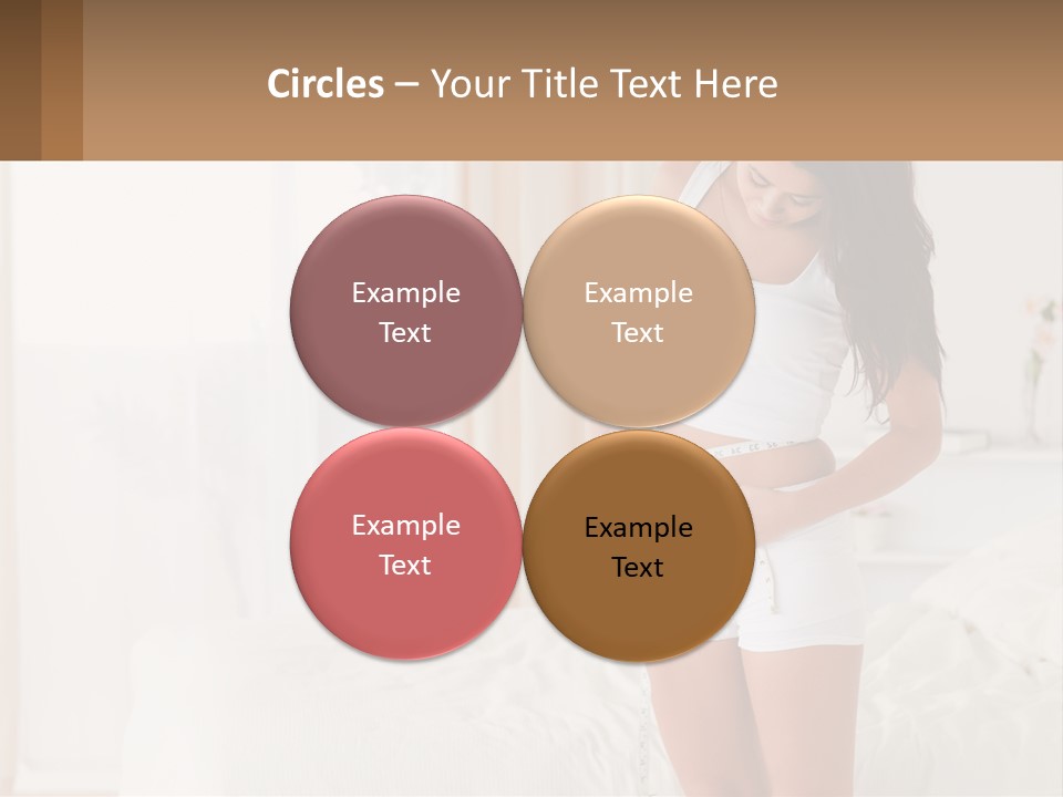 A Woman Measuring Her Waist With A Measuring Tape PowerPoint Template