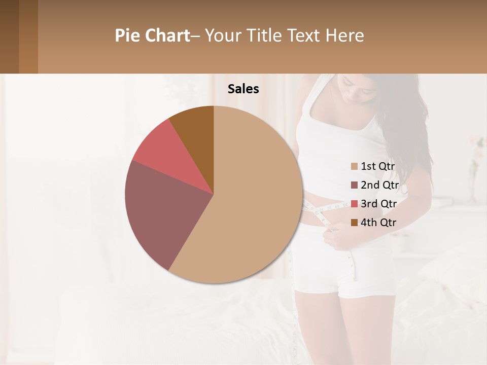 A Woman Measuring Her Waist With A Measuring Tape PowerPoint Template