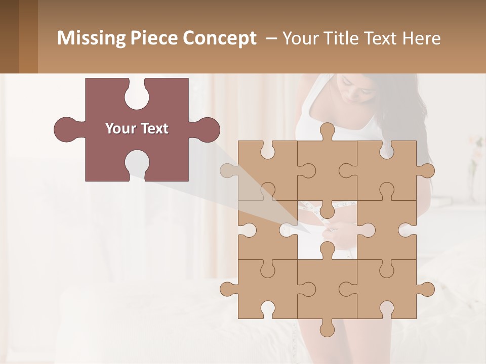 A Woman Measuring Her Waist With A Measuring Tape PowerPoint Template