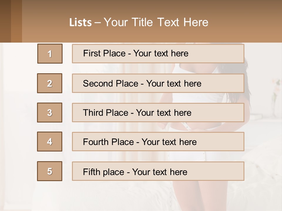 A Woman Measuring Her Waist With A Measuring Tape PowerPoint Template
