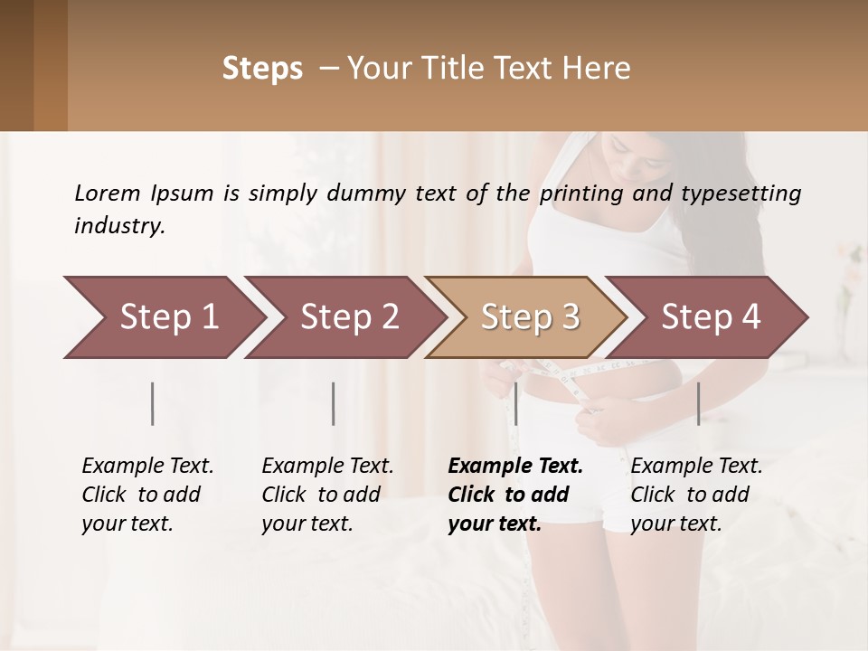 A Woman Measuring Her Waist With A Measuring Tape PowerPoint Template