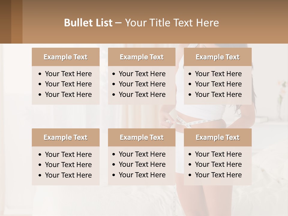 A Woman Measuring Her Waist With A Measuring Tape PowerPoint Template