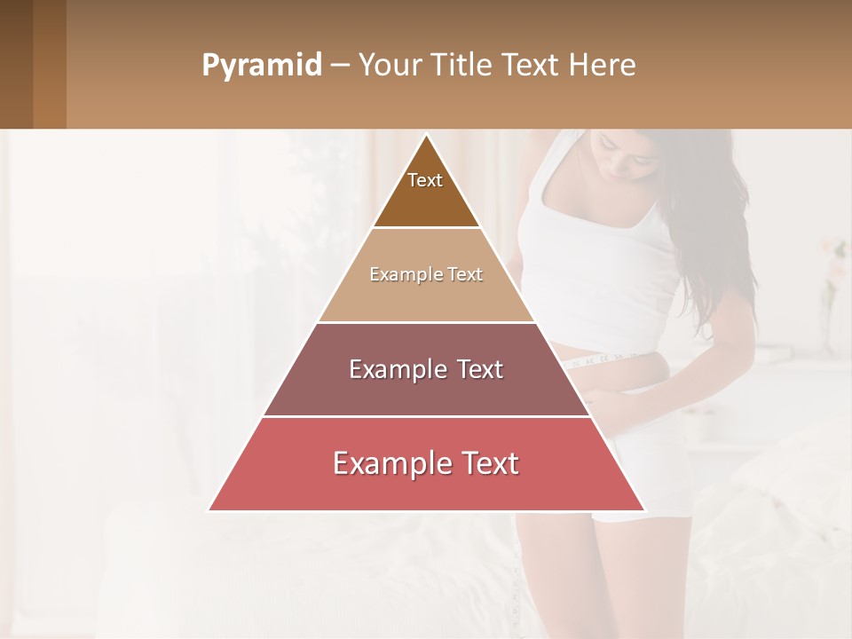 A Woman Measuring Her Waist With A Measuring Tape PowerPoint Template