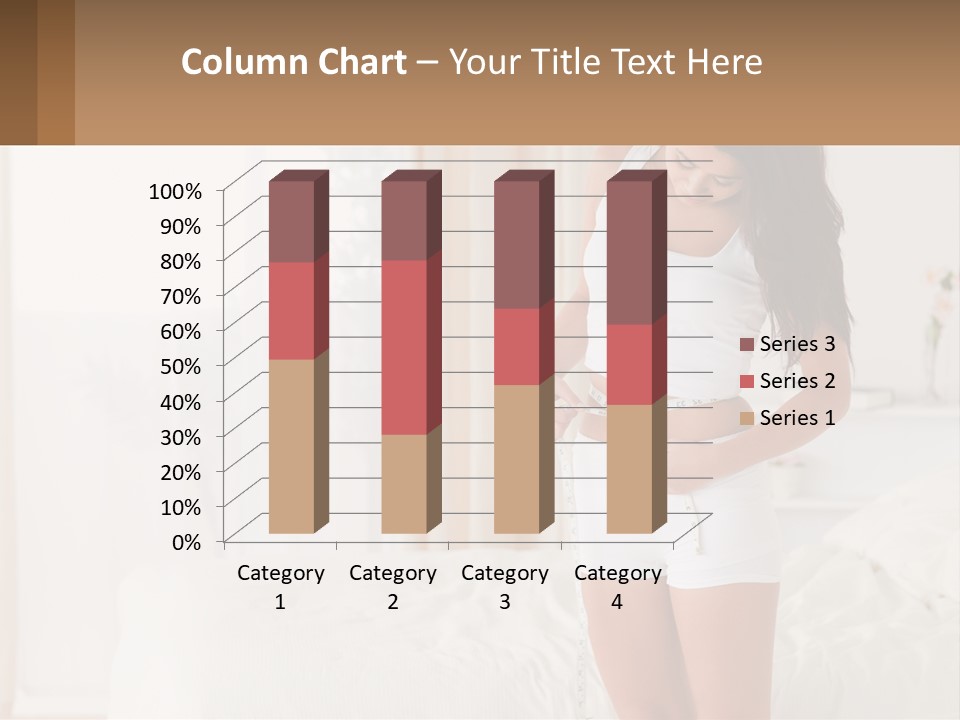 A Woman Measuring Her Waist With A Measuring Tape PowerPoint Template