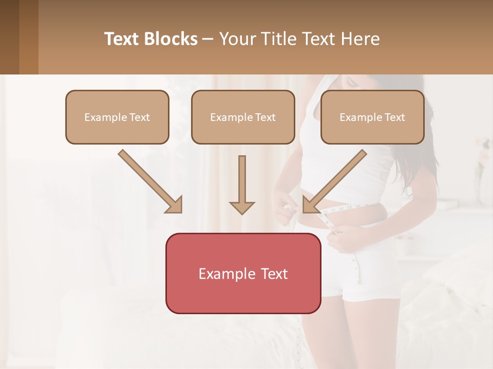 A Woman Measuring Her Waist With A Measuring Tape PowerPoint Template