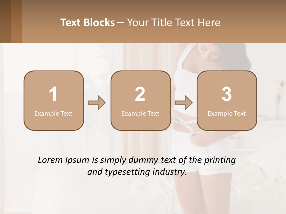 A Woman Measuring Her Waist With A Measuring Tape PowerPoint Template