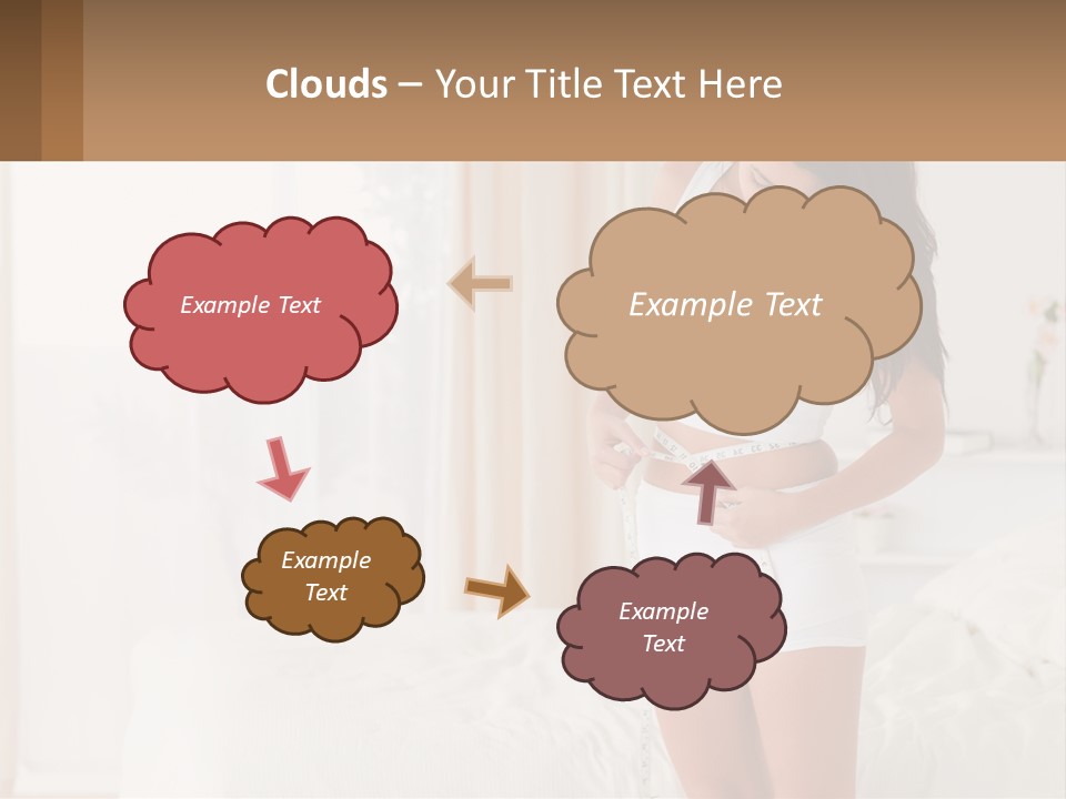 A Woman Measuring Her Waist With A Measuring Tape PowerPoint Template