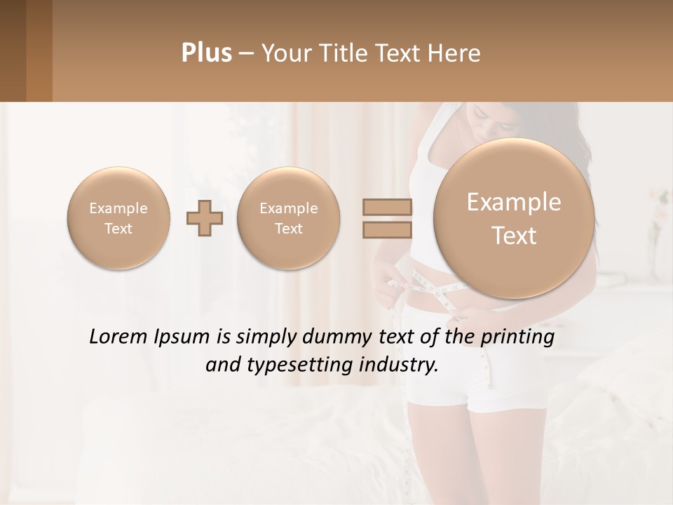 A Woman Measuring Her Waist With A Measuring Tape PowerPoint Template