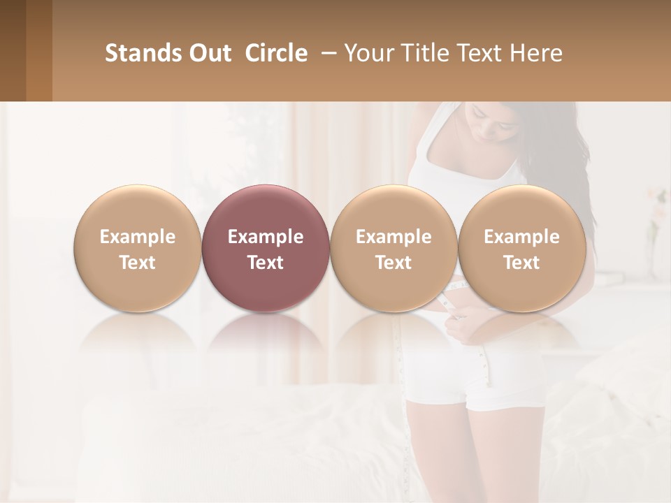 A Woman Measuring Her Waist With A Measuring Tape PowerPoint Template