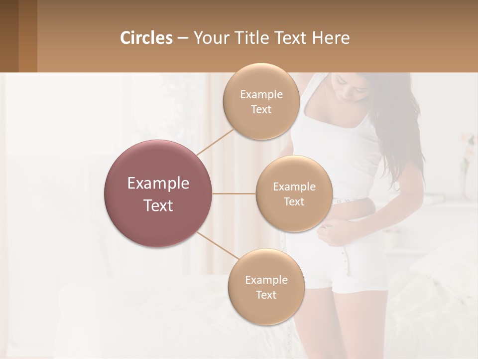 A Woman Measuring Her Waist With A Measuring Tape PowerPoint Template