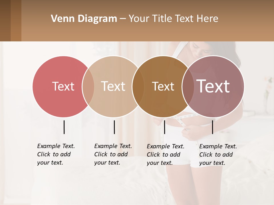 A Woman Measuring Her Waist With A Measuring Tape PowerPoint Template