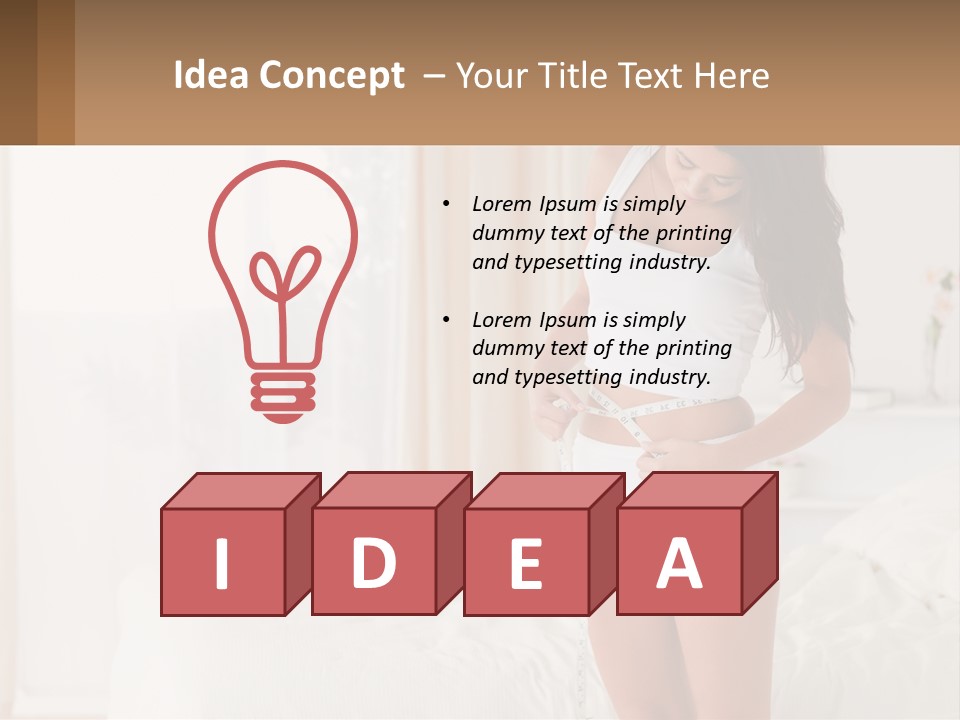 A Woman Measuring Her Waist With A Measuring Tape PowerPoint Template