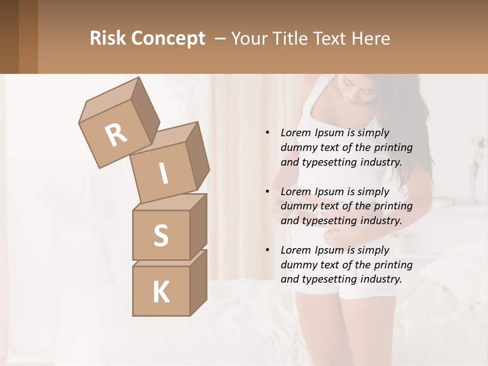 A Woman Measuring Her Waist With A Measuring Tape PowerPoint Template