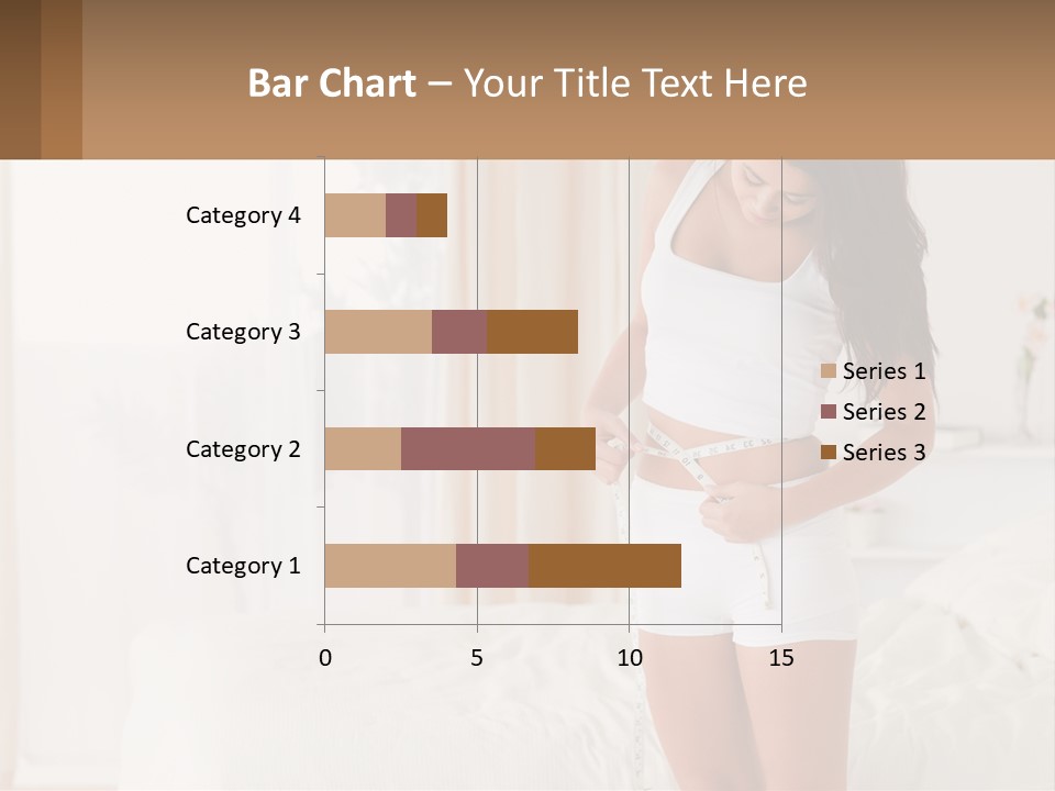A Woman Measuring Her Waist With A Measuring Tape PowerPoint Template