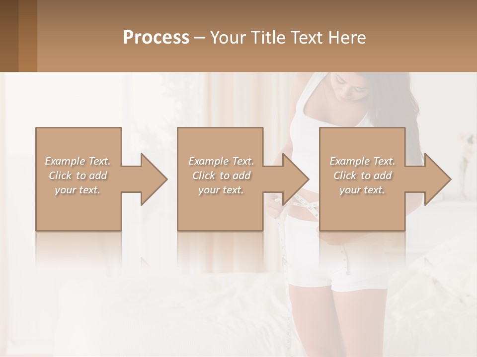 A Woman Measuring Her Waist With A Measuring Tape PowerPoint Template